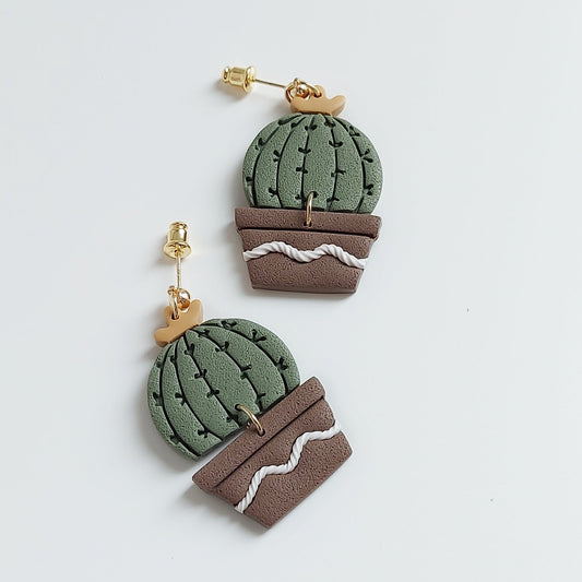 Cactus Plant Pot V.1 Earrings