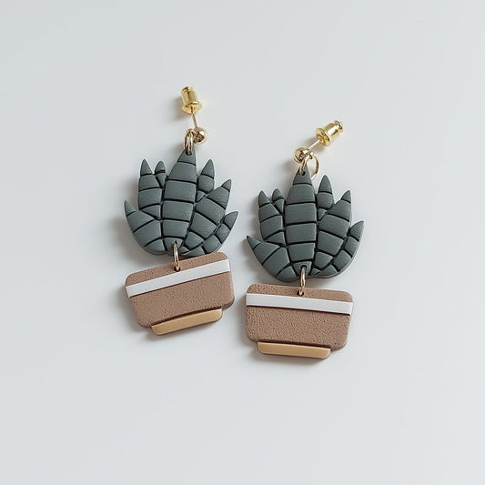 Cactus Plant Pot V.3 Earrings