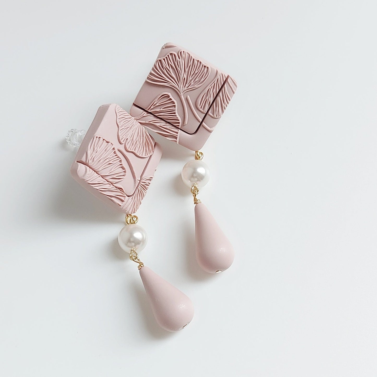 Blush Ginkgo Delight Dangle Earrings