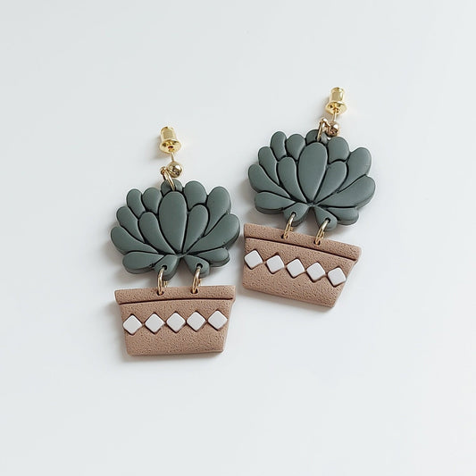 Cactus Plant Pot V.2 Earrings