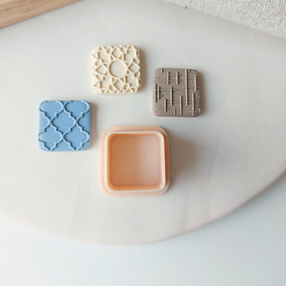 Round Square Polymer Clay Cutter | Basic Shape Rounded-Corner Square Cutter for Polymer Clay Earrings