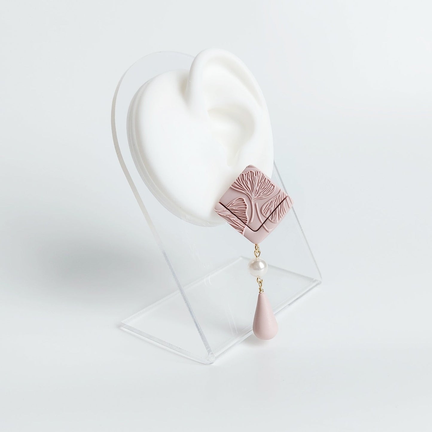 Blush Ginkgo Delight Dangle Earrings