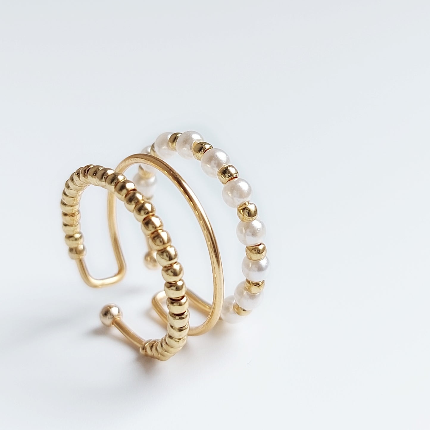 ✦ IVY ✦ Adjustable Wire Rings in Plain and Beaded