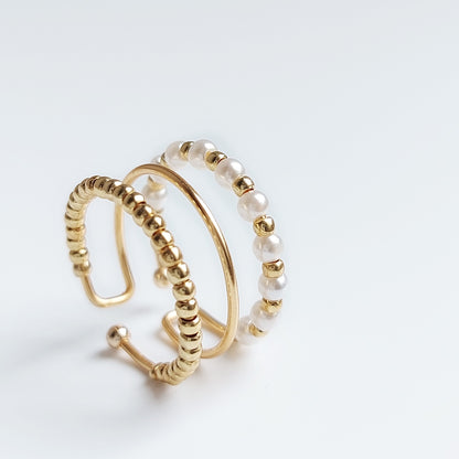 ✦ IVY ✦ Adjustable Wire Rings in Plain and Beaded